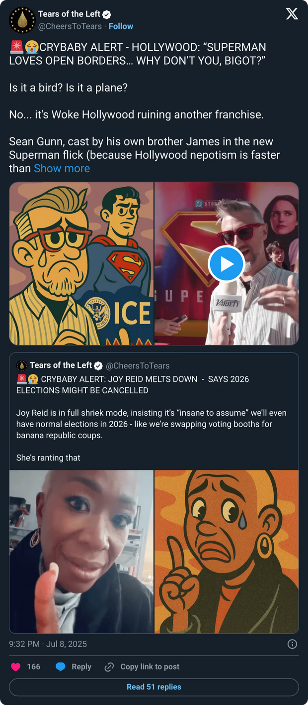 Tears of the Left social post