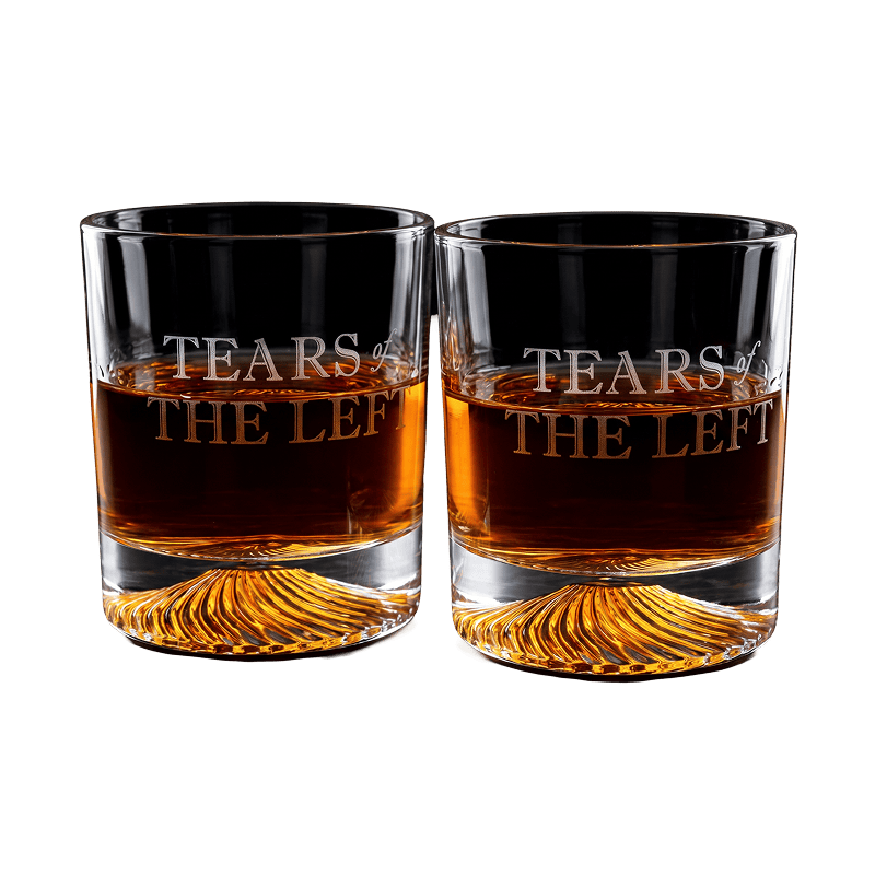 2x Engraved Whiskey Glasses