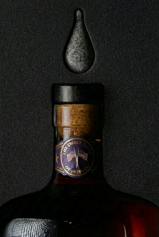 Bottle top and tear stone closeup