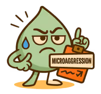Microaggression character icon.