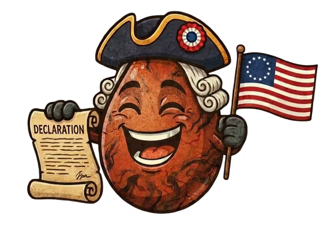 Founding Fathers whiskey stone character.